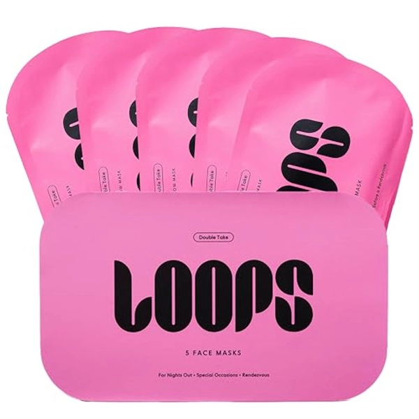 LOOPS DOUBLE TAKE - Hydrogel Korean Face Mask - Calms & Soothes Skin’s Surface - Helps Refine Pores and - For All Skin Types - 5 pc