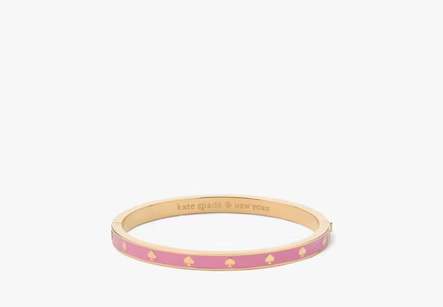Surf Pink Spot The Spade Enamel Hinged Bangle