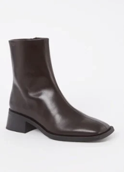Vagabond Shoemakers Blanca enkellaarsje van leer • Donkerbruin • de Bijenkorf