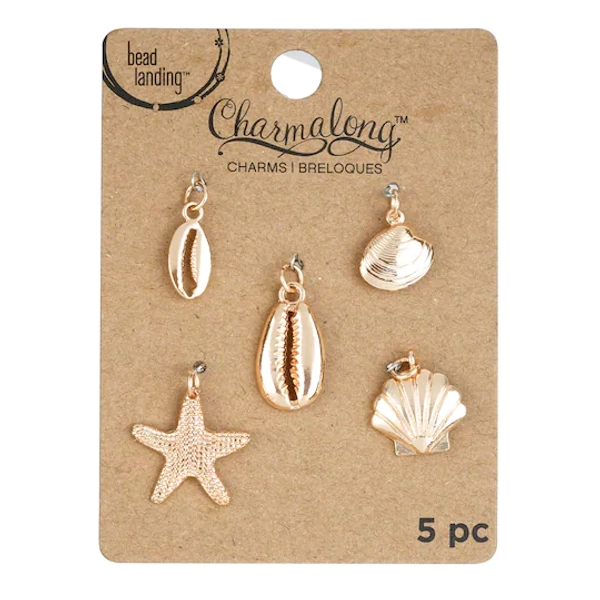 Charmalong™ Gold Shell Charms by Bead Landing™