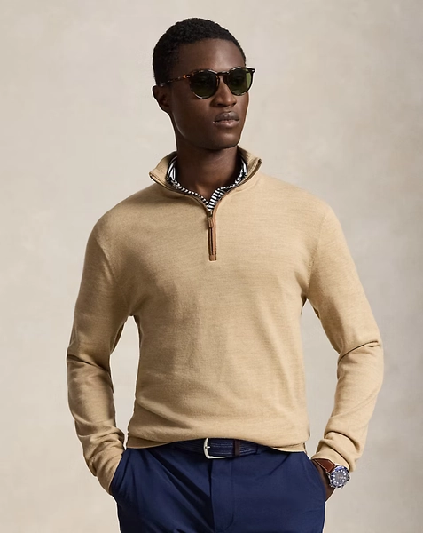 Quarter-Zip Wool Jumper