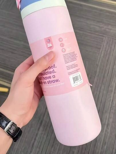 24oz Limited Edition Stainless Steel Tumbler - Leakproof Dual Lids (Straw/Sip), Soft Handle, Vacuum Insulated For Hot/Cold Drinks, Perfect Gift