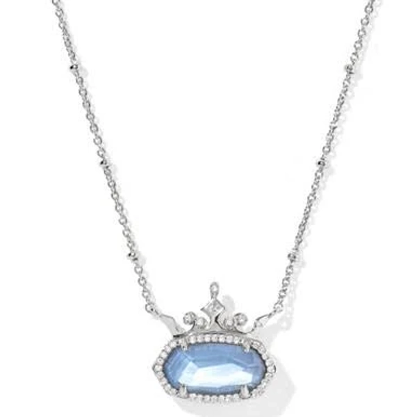 Kendra Scott X Disney Elisa Princess Silver Short Pendant Necklace | Eagle Eye Outfitters