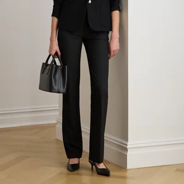 Ralph Lauren Straight-Leg Pant in Black - Size 2