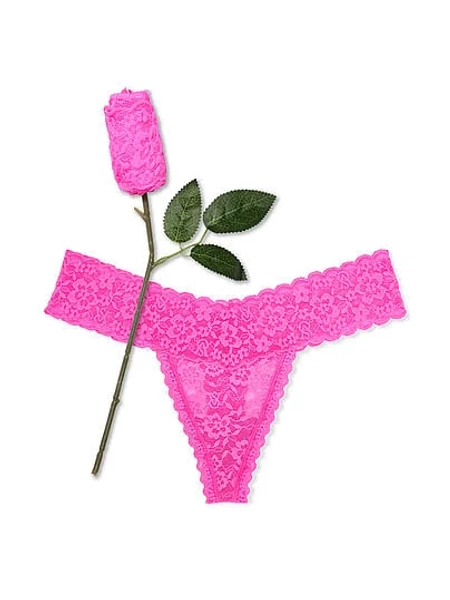 Victoria's Secret Lacie Rose Valentine Thong Panty, Print, M - Women's - Victoria's Secret