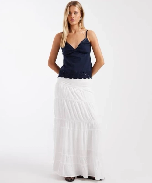 Hollister Women's Foldover Maxi Skirt