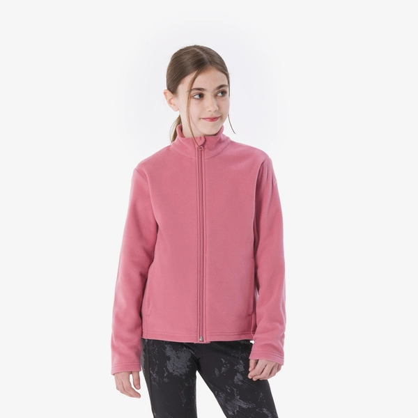 MH100 kids’ zip-up fleece jacket - 7–15 years - Pink
