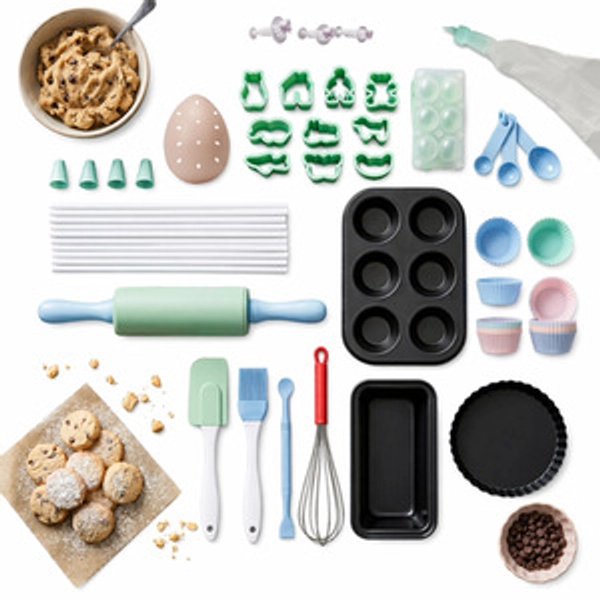 Kids 59 Piece Chef Baking Set for Cooking Real Cakes and Treats
