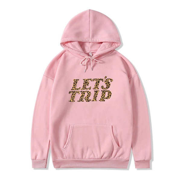 Let's Trip Cheetah Hoodie - Pink