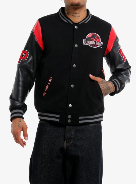 Our Universe Jurassic Park Logo Varsity Jacket