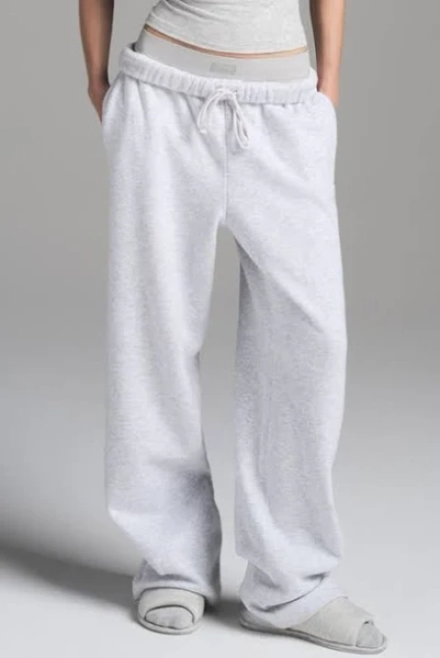 Skims Women's Classic Straight Leg Cotton Fleece Pants