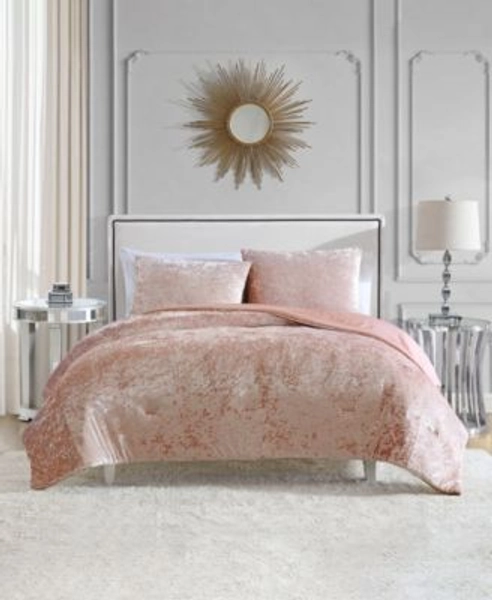 Crushed Velvet 3-Pc. Comforter Set, Full/Queen