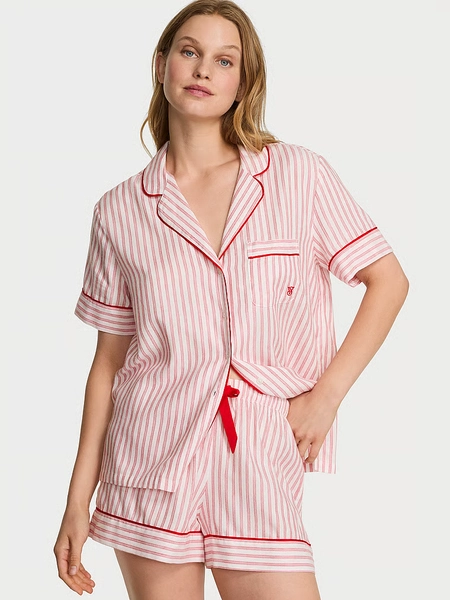 Flannel Short Pajama Set