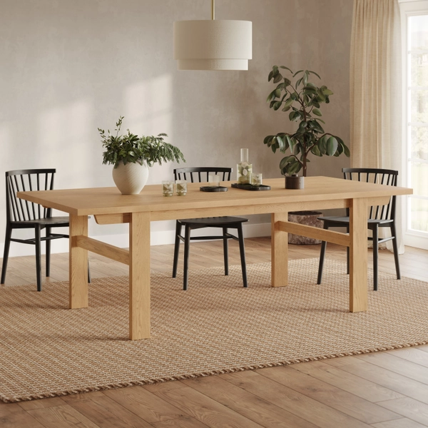 Gina 88.5" - 112" Extendable Dining Table - White Oak