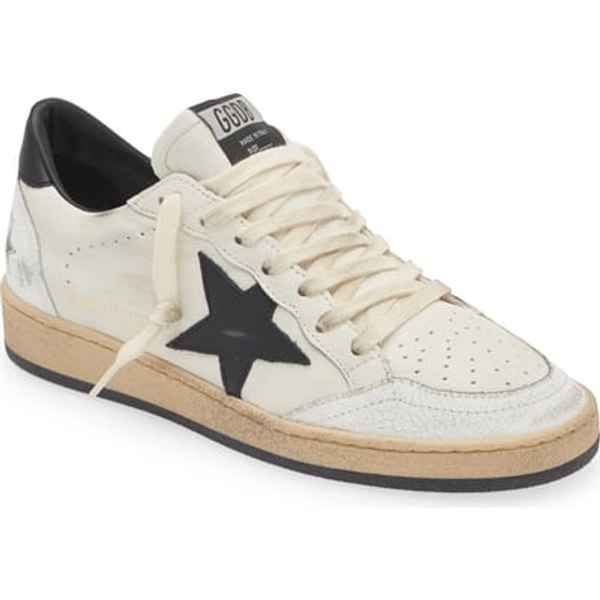 Golden Goose Ball Star Sneaker in White/Black at Nordstrom, Size 9Us