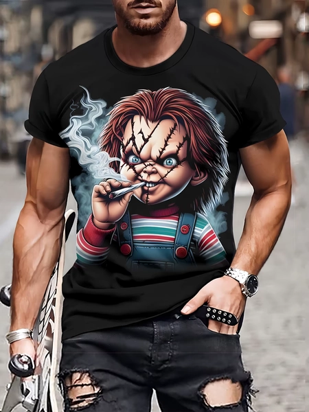 2025 Horror Movie Chucky 3d Print T-shirt Men Women Fashion Casual Short Sleeve T Shirt Halloween Gifts Tops Tee Man Clothes - AliExpress 200000343