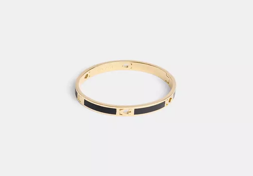 Gold/Black Signature Enamel Bangle