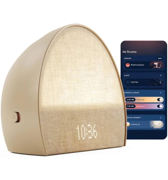 Hatch Baby Smart Sleep Clock, Dimmable Clock, Latte