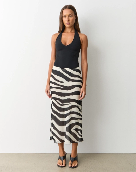Chiffon Midi Skirt