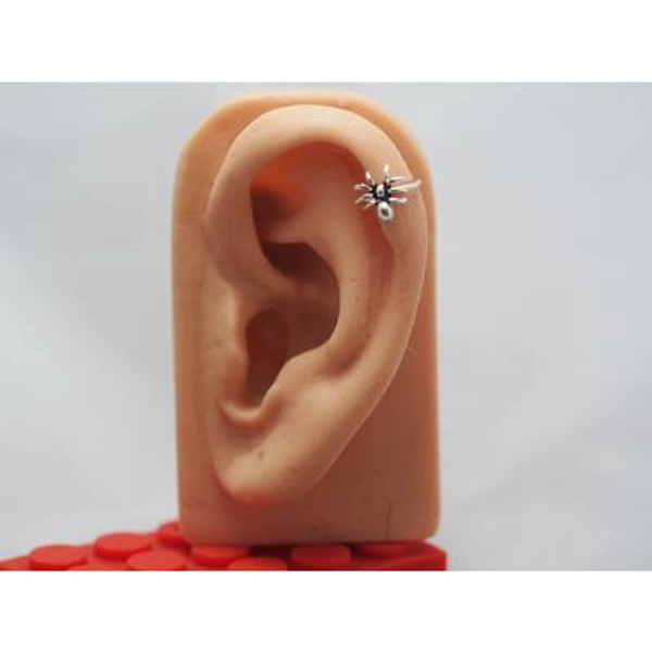 Spider Helix Hoop Earring: Sterling Silver Insect Cartilage Piercing