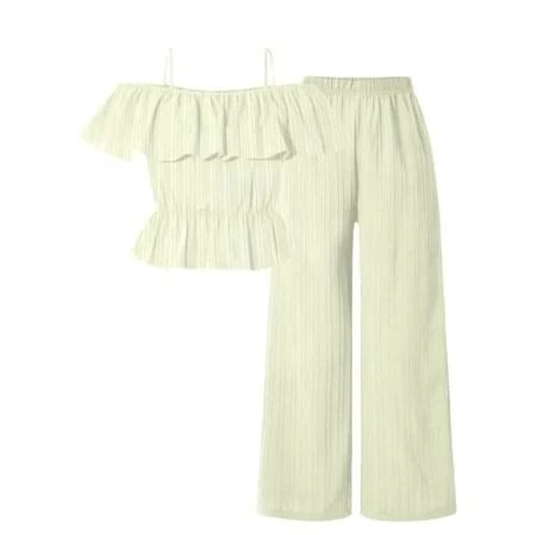 Mikrdoo Kid Girls Clothes 8y,9y,10y,11y,12y Girls Straps Off Shoulder Crop Tops and Pants Set 2Pcs Spring Fall Outfits