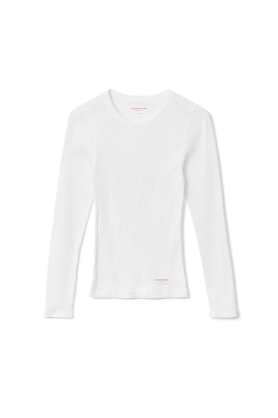 Long-sleeve Tee In Ribbed Cotton Jersey