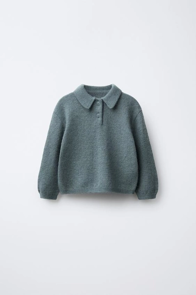 KNIT POLO SWEATER
