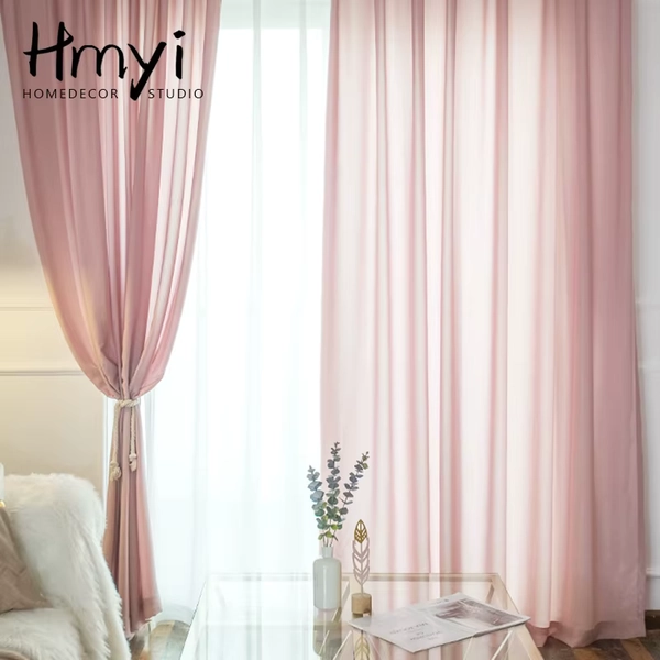 Luxury Solid Tulle Curtains For Bedroom Thick Sheer Curtains For Living Room Modern Decoration Window Pinks Girls Voiles Curtain - AliExpress 