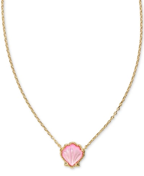 Kendra Scott 14k Gold-Plated Stone Shell 19" Pendant Necklace - Gold Blush