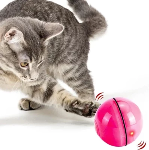 Cool Paws Interactive Cat Toy Self-Rotating Led Ball For Indoor Cats, Usb Rechargeable, Best Smart Toy For Bored Pets At Home
