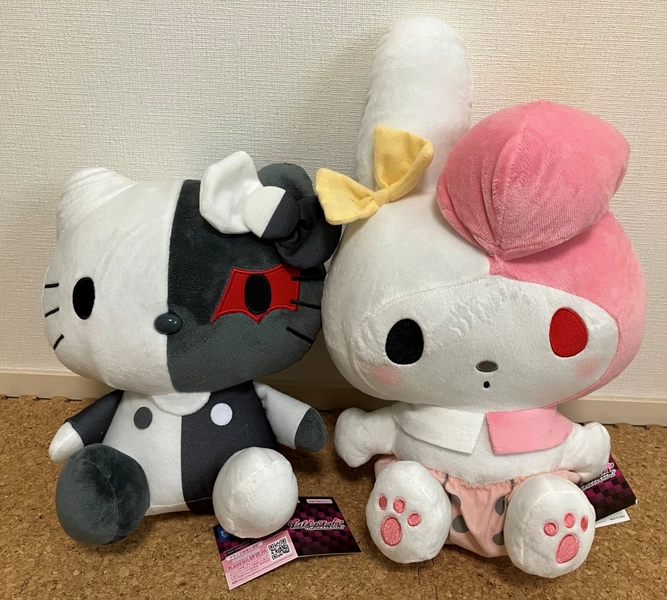 FuRyu Danganronpa x Sanrio Characters Hello Kitty &amp; My Melody Big Plush 25cm JP