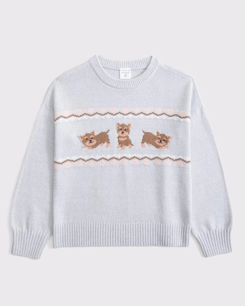 oversized graphic crew sweater