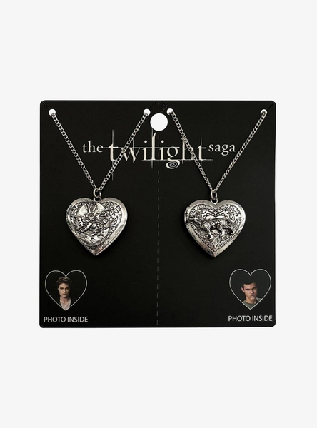 The Twilight Saga Edward & Jacob Locket Best Friend Necklace Set