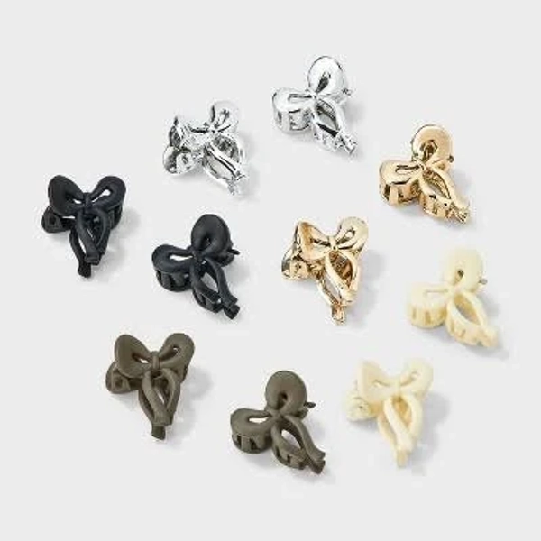 Wild Fable Mini Bow Claw Hair Clip Set (10pc)