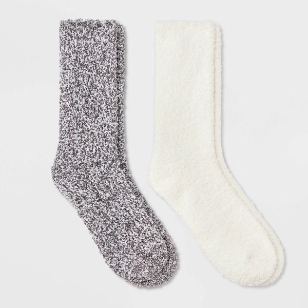 Women's Marled 2pk Cozy Crew Socks - Auden™ 4-10 : Target