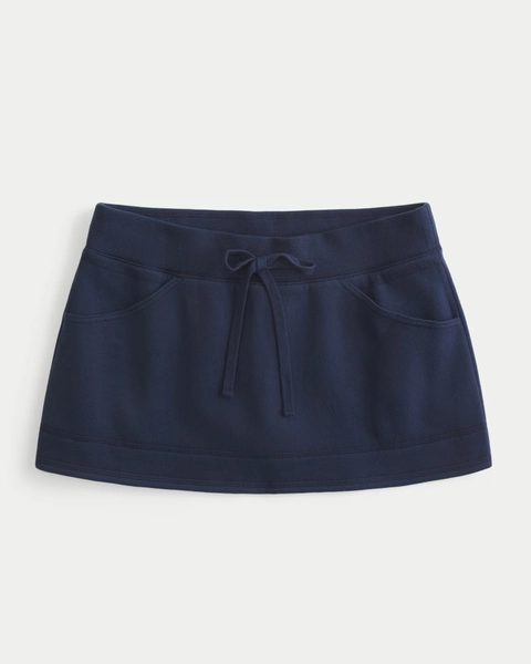 Low-Rise Fleece Mini Skort