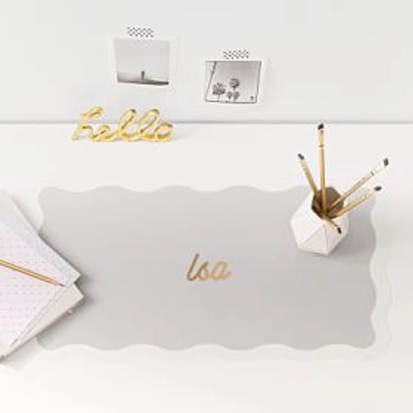 Personalized Slim Scallop Desk Mat (24"x14")