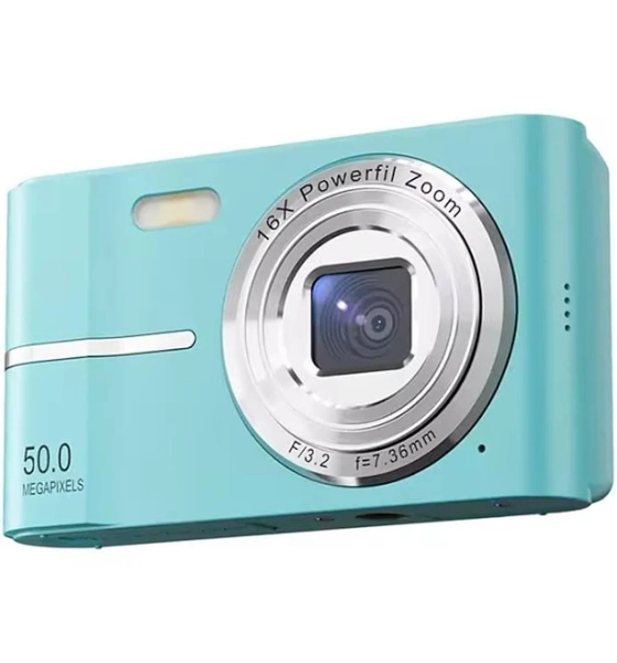 4K Digital Camera 50MP 16X Digital Zoom Camera 2.4-inch IPS Screen Face Detection Flash Camera Motion Detection Timer Camera Valentine's Day Gift