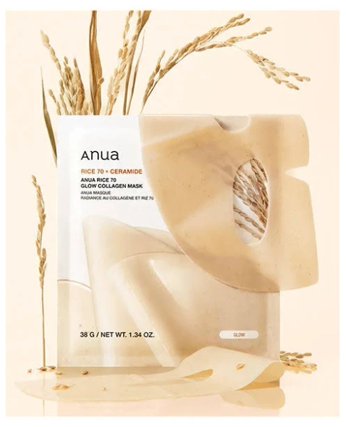 Anua Rice 70 Glow Collagen Mask