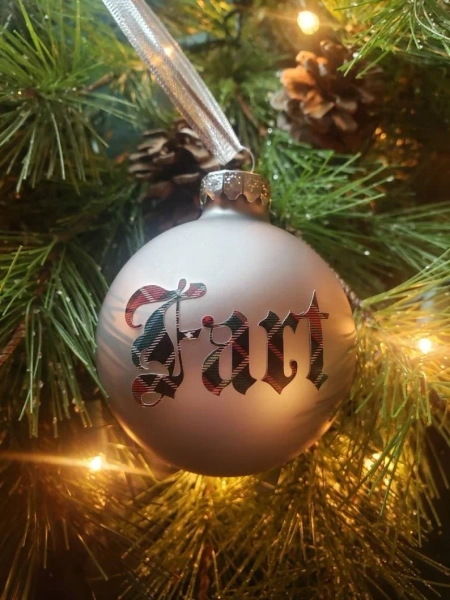 Fart Christmas Ornament (glass or shatterproof plastic)