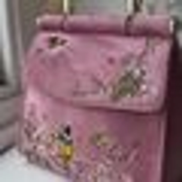 Morning Song Bird Embroidered Mini Pink Tote