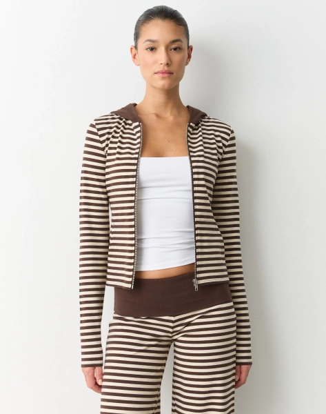Stripe Zip Up Jacket