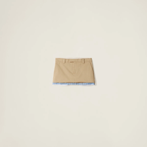 Chino miniskirt