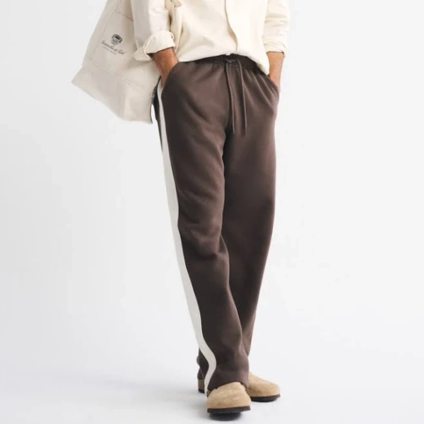 Abercrombie & Fitch Men's Essential Baggy Open-Hem Sweatpant