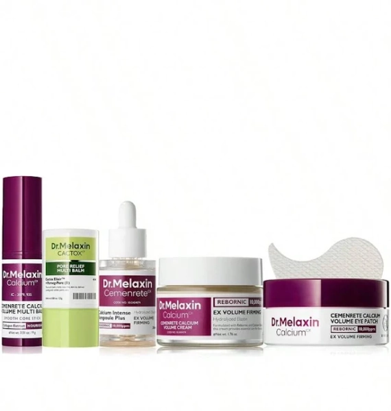 Dr.Melaxin Dr.Melaxin Calcium Volume Eye Care Set - Anti-Aging, Dark Spot Corrector, Wrinkle Reducer, Hydrating Eye Balm, Eye Cream & Eye Patches For