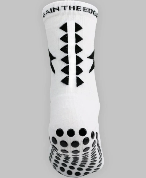 Gain The Edge Speed GRIP SOCKS MIDCALF LENGTH White
