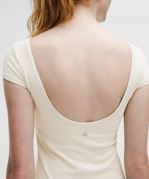 lululemon Align™ Scoop-Back Short-Sleeve Shirt *B–D Cups - Light Ivory - 0