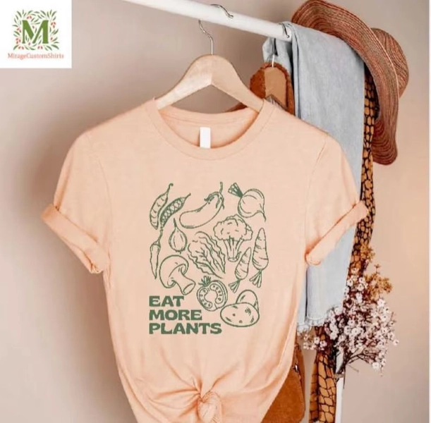 Vegetarian Shirt, Vegetarian Gift, Vegan Tshirt Women And Men, Plant Based Tee, Eat More Plants Shirt, Herbivore Gift Tee, Veganism T-Shirt