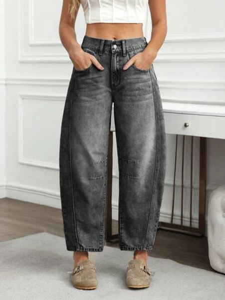 EMERY ROSE Women's Casual Distressed Bootcut Jeans