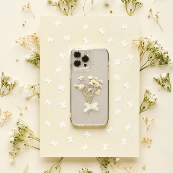 Dried Flowers Clear Phone Case